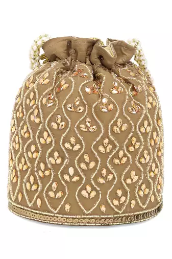 Embroidered potli bag gift for women handmade ethnic purse evening bags stylish bridal fashion clutch bag