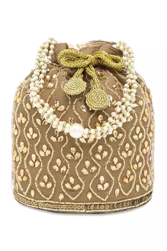 Embroidered potli bag gift for women handmade ethnic purse evening bags stylish bridal fashion clutch bag