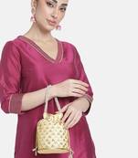 Embroidered potli bag gift for women handmade ethnic purse evening handbags