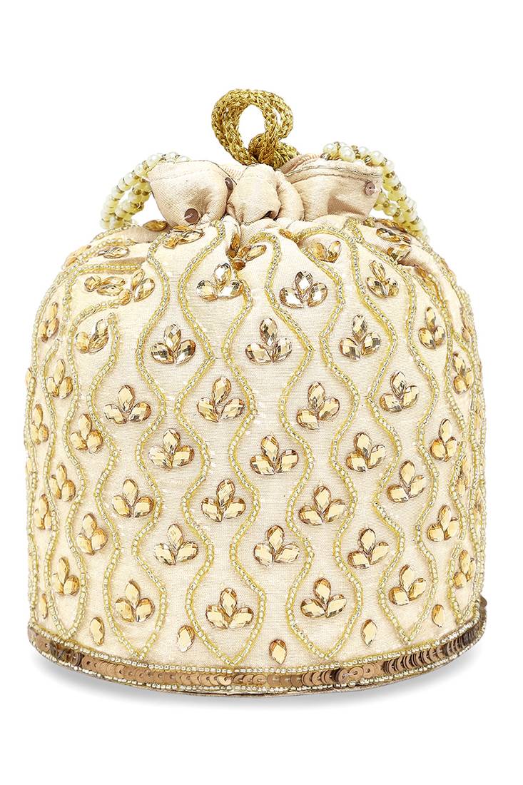 Embroidered potli bag gift for women handmade ethnic purse evening handbags