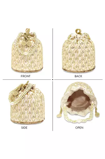 Embroidered potli bag gift for women handmade ethnic purse evening handbags