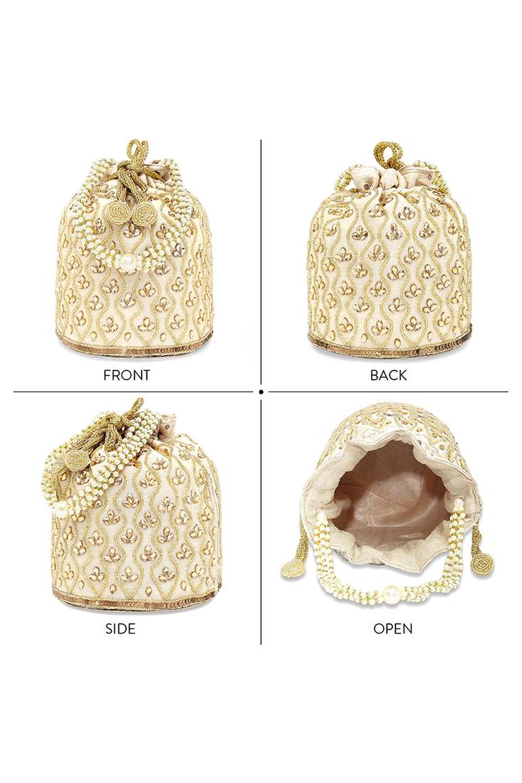Embroidered potli bag gift for women handmade ethnic purse evening handbags