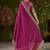 Rani pink rangoli silk embroidered cutwork lace saree for women with designer blouse piece
