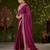 Rani pink rangoli silk embroidered cutwork lace saree for women with designer blouse piece