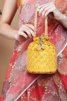 Embroidered potli bag handmade ethnic purse evening handbags stylish bridal fashion for women 1
