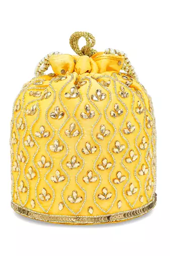 Embroidered potli bag handmade ethnic purse evening handbags stylish bridal fashion for women