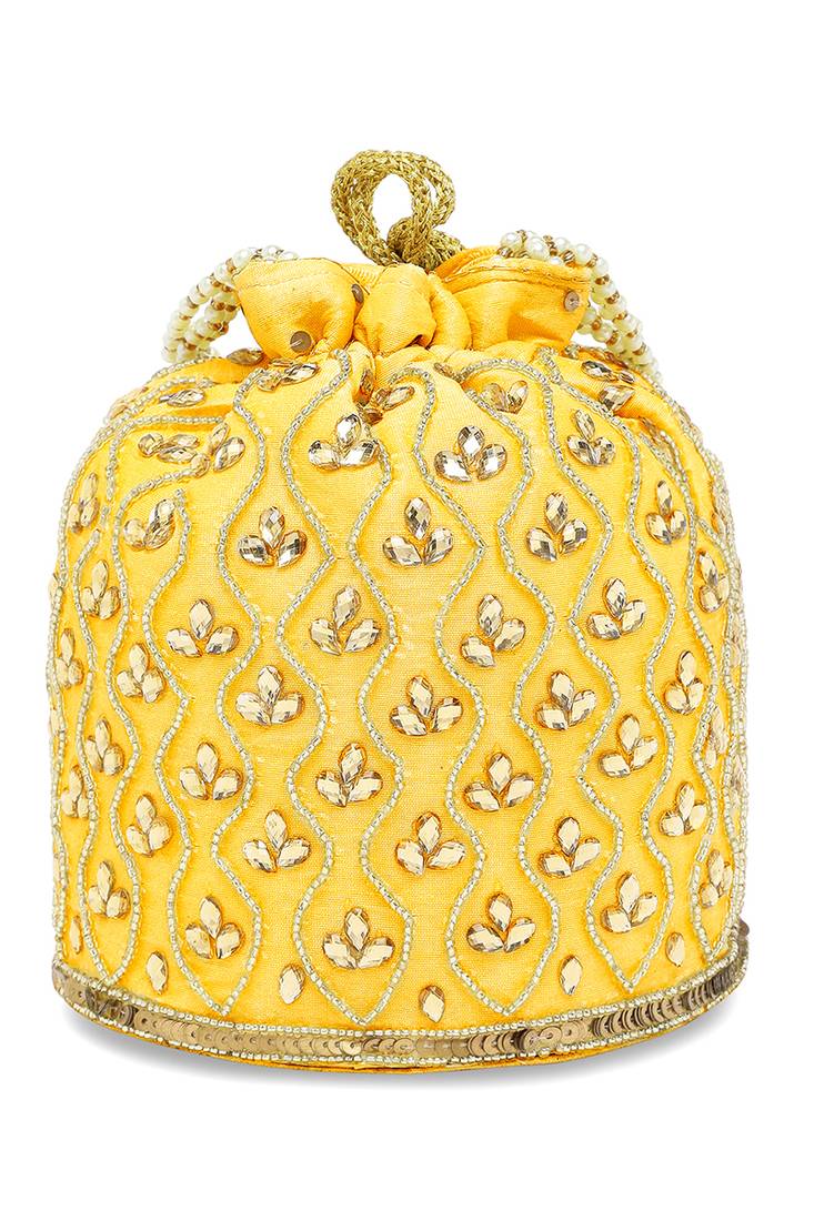 Embroidered potli bag handmade ethnic purse evening handbags stylish bridal fashion for women