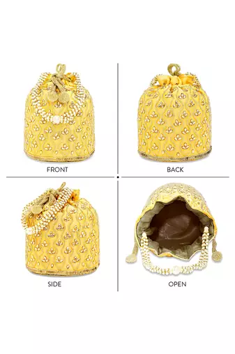 Embroidered potli bag handmade ethnic purse evening handbags stylish bridal fashion for women