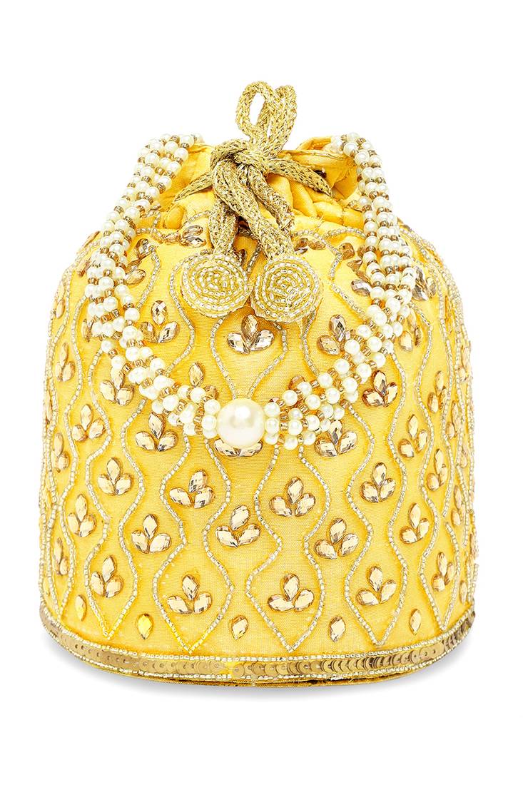 Embroidered potli bag handmade ethnic purse evening handbags stylish bridal fashion for women