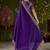 Violet rangoli silk embroidered cutwork lace saree for women with designer blouse piece