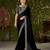 Black rangoli silk saree with embroidered designer blouse piece