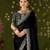 Black rangoli silk saree with embroidered designer blouse piece