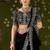 Black rangoli silk saree with embroidered designer blouse piece