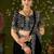 Black rangoli silk saree with embroidered designer blouse piece