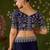 Navy blue rangoli silk saree with embroidered designer blouse piece