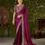 Pink rangoli silk saree with embroidered designer blouse piece
