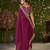 Pink rangoli silk saree with embroidered designer blouse piece