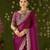Pink rangoli silk saree with embroidered designer blouse piece
