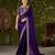 Violet rangoli silk saree with embroidered designer blouse piece