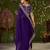 Violet rangoli silk saree with embroidered designer blouse piece