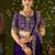Violet rangoli silk saree with embroidered designer blouse piece