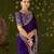 Violet rangoli silk saree with embroidered designer blouse piece
