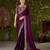 Wine rangoli silk saree with embroidered designer blouse piece