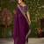 Wine rangoli silk saree with embroidered designer blouse piece
