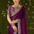 Wine rangoli silk saree with embroidered designer blouse piece