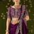 Wine rangoli silk saree with embroidered designer blouse piece