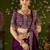 Wine rangoli silk saree with embroidered designer blouse piece