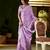 Lavender jimmy choo fabric saree with multi thread embroidered work for women