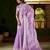 Lavender jimmy choo fabric saree with multi thread embroidered work for women