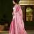 Pink jimmy choo fabric saree with multi thread embroidered work for women
