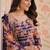 Violet silk readymade anarkali suit with embroidery & sequin  work