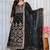 Designer black faux blooming anarkali gown with heavy zari embroidery & moti lace