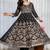 Designer black faux blooming anarkali gown with heavy zari embroidery & moti lace