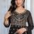 Designer black faux blooming anarkali gown with heavy zari embroidery & moti lace