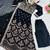 Designer black faux blooming anarkali gown with heavy zari embroidery & moti lace