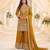Yellow real chinon readymade sharara salwar suit - full stitched