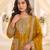 Yellow real chinon readymade sharara salwar suit - full stitched