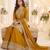 Yellow real chinon readymade sharara salwar suit - full stitched