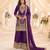 Purple real chinon readymade sharara salwar suit - full stitched