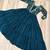 Navy faux georgette readymade anarkali suit with embroidery & sequin  work