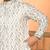 Cotton silk embroidered thread work cream kurta with trouser