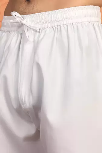 Floral printed cream cotton kurta and pyjamas
