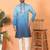 Cotton silk ombre mirror work blue kurta with trouser