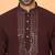 japanese fabric yoke design wine kurta with bell bottom pant