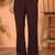 japanese fabric yoke design wine kurta with bell bottom pant