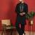 japanese fabric yoke design black kurta with bell bottom pant